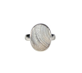 Zilveren ring chalcedoonroosje maat 16 1/2 (verstelbaar) | ovaal 1,6 x 1,2 cm Zilveren ring chalcedoonroosje maat 16 1/2 (verstelbaar) | ovaal 1,6 x 1,2 cm