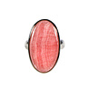 Zilveren ring rhodochrosiet (licht verstelbaar) maat 17 | ovaal 2,7 x 1,5 cm Zilveren ring rhodochrosiet (licht verstelbaar) maat 17 | ovaal 2,7 x 1,5 cm