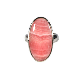 Zilveren ring rhodochrosiet (licht verstelbaar) maat 18 | ovaal 2,6 x 1,4 cm Zilveren ring rhodochrosiet (licht verstelbaar) maat 18 | ovaal 2,6 x 1,4 cm