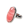 Zilveren ring rhodochrosiet (licht verstelbaar) maat 18 | ovaal 2,6 x 1,4 cm Zilveren ring rhodochrosiet (licht verstelbaar) maat 18 | ovaal 2,6 x 1,4 cm