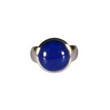 Zilveren ring lapis lazuli maat 18 | rond 1,4 cm