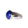 Zilveren ring lapis lazuli maat 18 | rond 1,4 cm