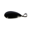Zilveren hanger hyperstheen | druppel 3,2 x 2,2 cm