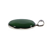 Zilveren hanger jade | ovaal 3,2 x 2,1 cm