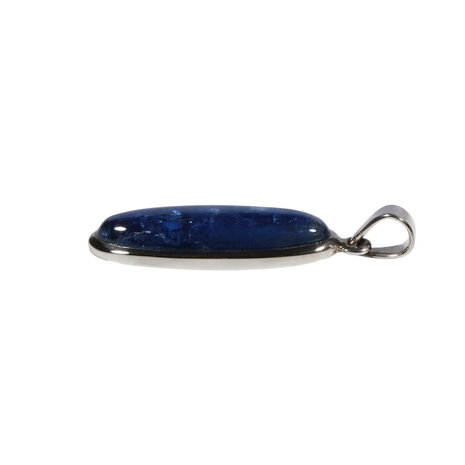 Zilveren hanger kyaniet | ovaal 3 x 1 cm Zilveren hanger kyaniet | ovaal 3 x 1 cm