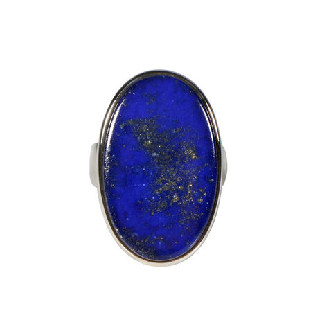 Zilveren ring lapis lazuli maat 19 | ovaal 2,9 x 1,9 cm Zilveren ring lapis lazuli maat 19 | ovaal 2,9 x 1,9 cm