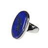 Zilveren ring lapis lazuli maat 19 | ovaal 2,9 x 1,9 cm Zilveren ring lapis lazuli maat 19 | ovaal 2,9 x 1,9 cm