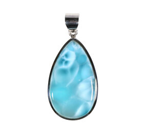 Zilveren hanger larimar | druppel 3,7 x 2,2 cm Zilveren hanger larimar | druppel 3,7 x 2,2 cm