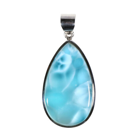 Zilveren hanger larimar | druppel 3,7 x 2,2 cm Zilveren hanger larimar | druppel 3,7 x 2,2 cm