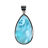 Zilveren hanger larimar | druppel 3,7 x 2,2 cm Zilveren hanger larimar | druppel 3,7 x 2,2 cm
