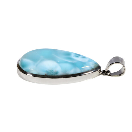 Zilveren hanger larimar | druppel 3,7 x 2,2 cm Zilveren hanger larimar | druppel 3,7 x 2,2 cm