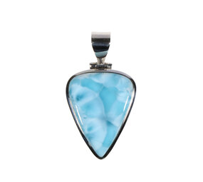 Zilveren hanger larimar | driehoek 2,7 x 2,1 cm Zilveren hanger larimar | driehoek 2,7 x 2,1 cm