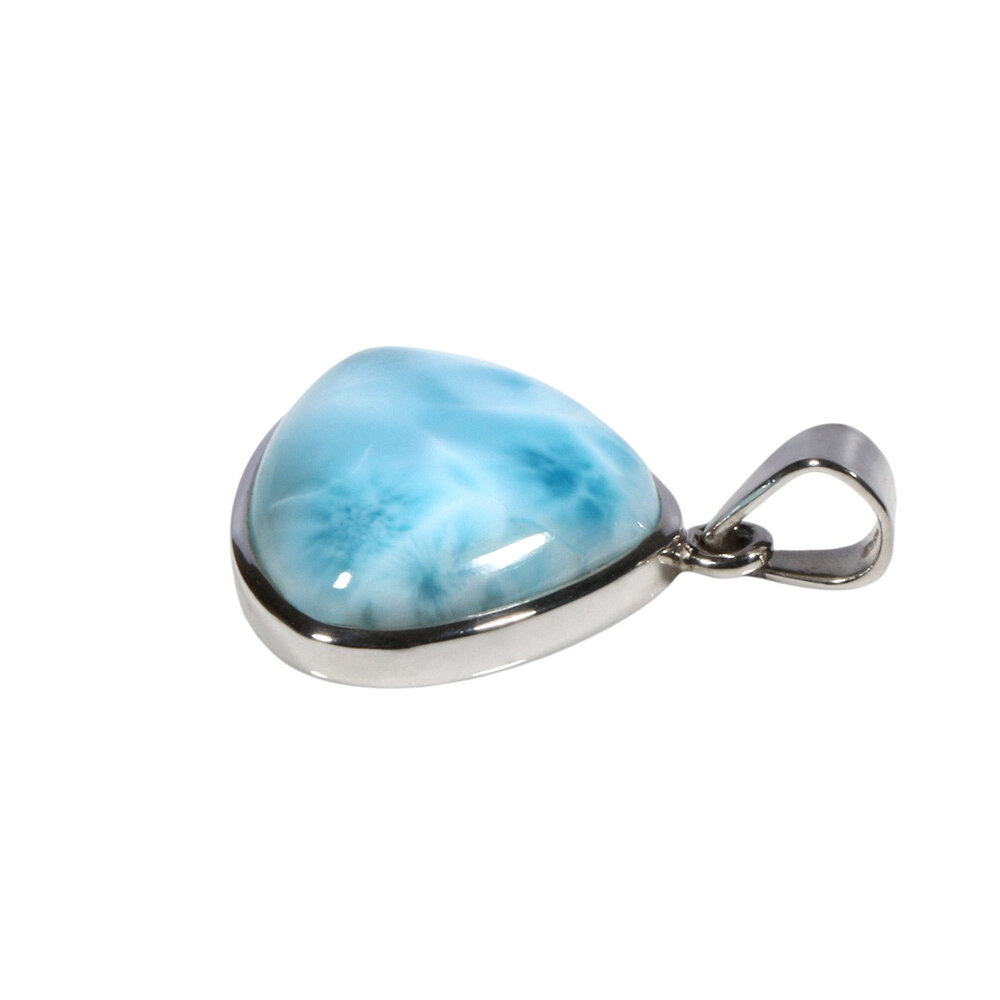 Zilveren hanger larimar | driehoek 2,4 x 1,9 cm Zilveren hanger larimar | driehoek 2,4 x 1,9 cm