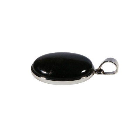 Zilveren hanger obsidiaan (goud) ovaal 2,4 x 1,8 cm Zilveren hanger obsidiaan (goud) ovaal 2,4 x 1,8 cm
