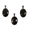 Zilveren hanger obsidiaan (goud) ovaal 2,4 x 1,8 cm Zilveren hanger obsidiaan (goud) ovaal 2,4 x 1,8 cm
