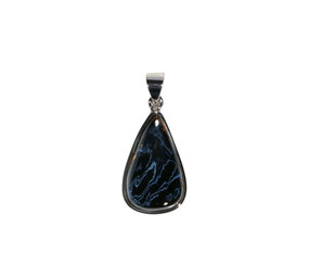 Zilveren hanger pietersiet (blauw) | druppel 2,1 x 1,1 cm Zilveren hanger pietersiet (blauw) | druppel 2,1 x 1,1 cm