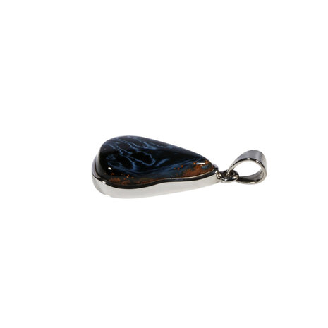 Zilveren hanger pietersiet (blauw) | druppel 2,1 x 1,1 cm Zilveren hanger pietersiet (blauw) | druppel 2,1 x 1,1 cm