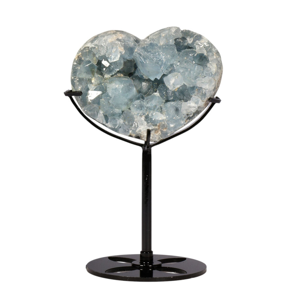Celestien hart op standaard 8,6 x 6,7 x 5,2 cm | 521 gram Celestien hart op standaard 8,6 x 6,7 x 5,2 cm | 521 gram