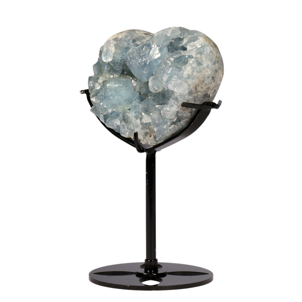 Celestien hart op standaard 8,6 x 6,7 x 5,2 cm | 521 gram Celestien hart op standaard 8,6 x 6,7 x 5,2 cm | 521 gram