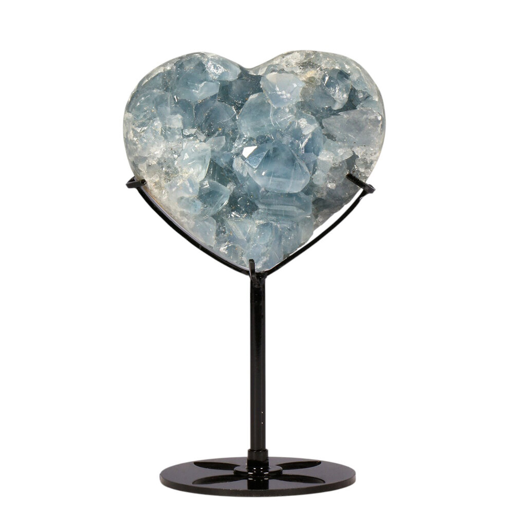 Celestien hart op standaard 9,3 x 7,9 x 5,3 cm | 636 gram Celestien hart op standaard 9,3 x 7,9 x 5,3 cm | 636 gram