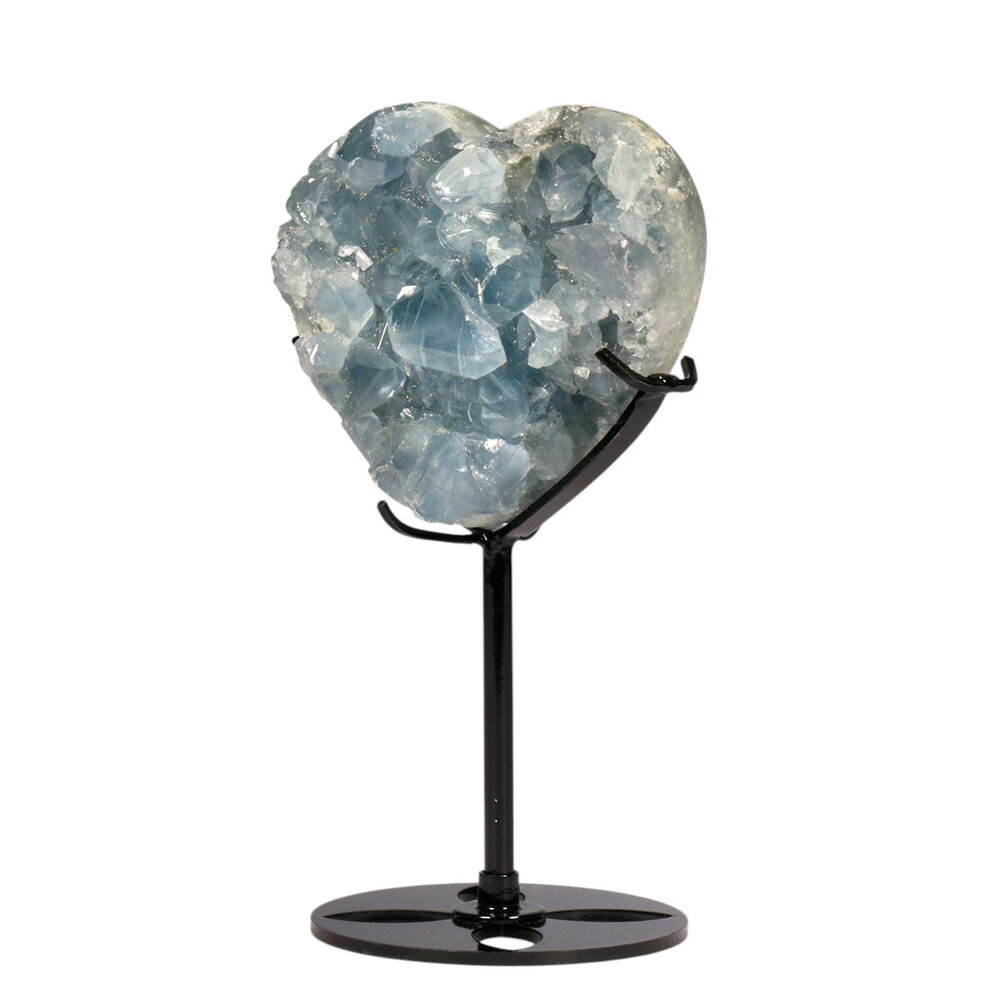 Celestien hart op standaard 9,3 x 7,9 x 5,3 cm | 636 gram Celestien hart op standaard 9,3 x 7,9 x 5,3 cm | 636 gram