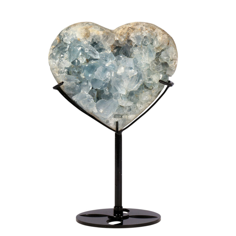 Celestien hart op standaard 10,5 x 9,8 x 6,1 cm | 856 gram Celestien hart op standaard 10,5 x 9,8 x 6,1 cm | 856 gram