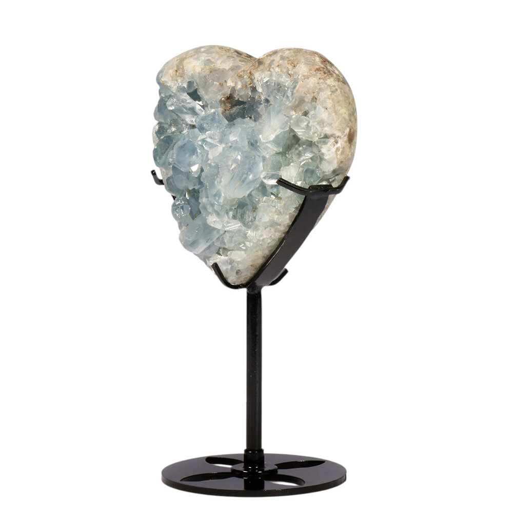 Celestien hart op standaard 10,5 x 9,8 x 6,1 cm | 856 gram Celestien hart op standaard 10,5 x 9,8 x 6,1 cm | 856 gram