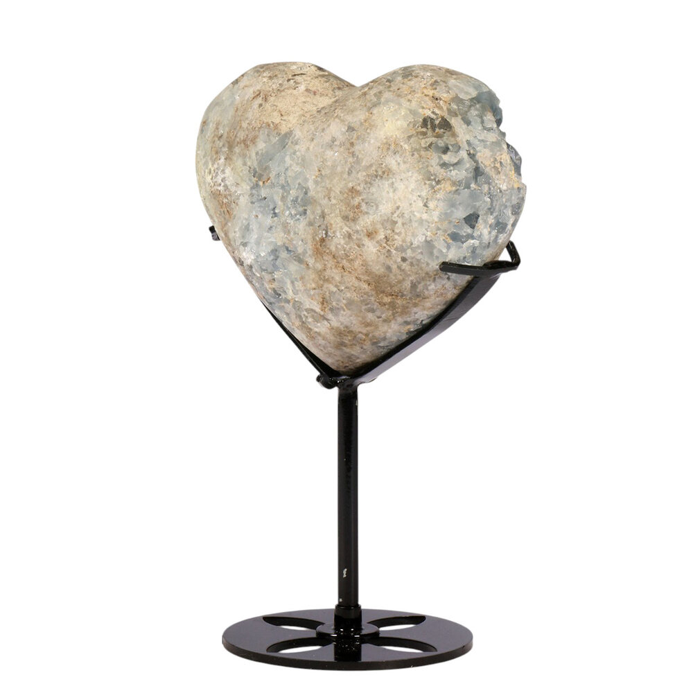 Celestien hart op standaard 10,5 x 9,8 x 6,1 cm | 856 gram Celestien hart op standaard 10,5 x 9,8 x 6,1 cm | 856 gram