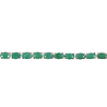 Zilveren armband smaragd | ovaal facet 4 x 3 mm