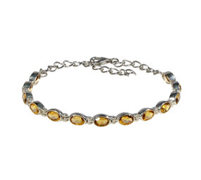 Zilveren armband citrien | ovaal facet 6 x 4 mm Zilveren armband citrien | ovaal facet 6 x 4 mm