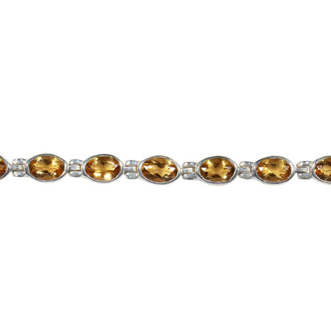 Zilveren armband citrien | ovaal facet 6 x 4 mm Zilveren armband citrien | ovaal facet 6 x 4 mm