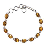Zilveren armband citrien | ovaal facet 8 x 6 mm Zilveren armband citrien | ovaal facet 8 x 6 mm
