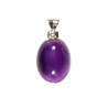 Zilveren hanger amethist | ovaal  1,9 x 1,4 cm
