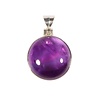 Zilveren hanger amethist | rond 2,1 cm Zilveren hanger amethist | rond 2,1 cm