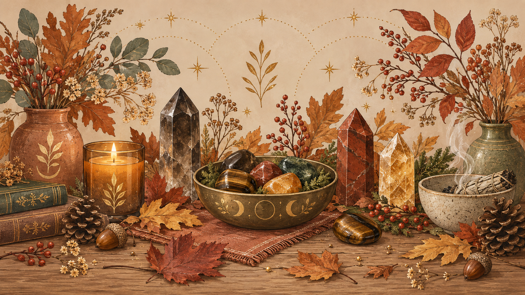 De herfst verwelkomen met edelstenen – rituelen voor balans, aarding en loslaten De herfst verwelkomen met edelstenen – rituelen voor balans, aarding en loslaten
