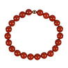 Jaspis (rood) armband met 14k gouden kraal | 8 mm Jaspis (rood) armband met 14k gouden kraal | 8 mm