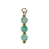 Gold filled hanger smaragd | 3 bolletjes