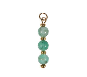 Gold filled hanger smaragd | 3 bolletjes Gold filled hanger smaragd | 3 bolletjes