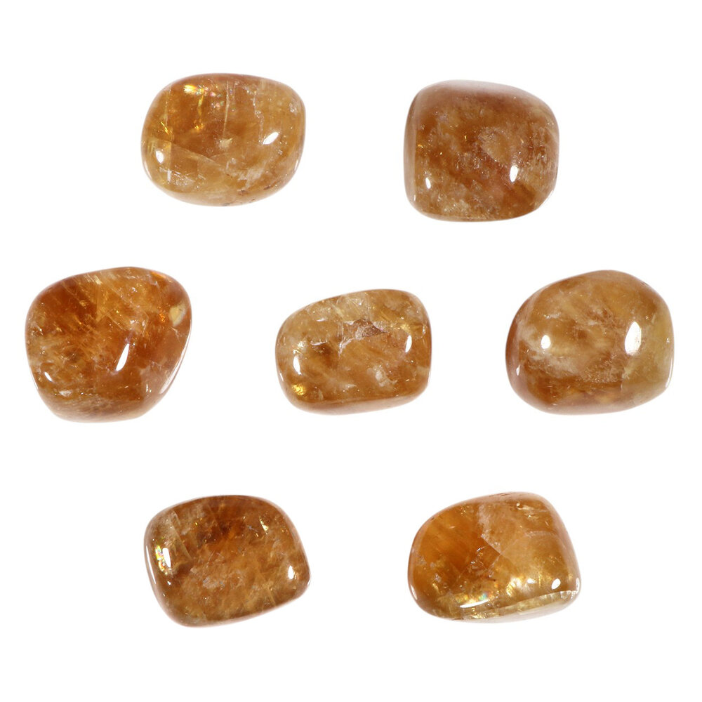 Calciet (honing) steen getrommeld | groot (L) Calciet (honing) steen getrommeld | groot (L)