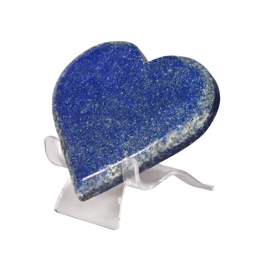 Lapis lazuli edelsteen hart op standaard 10 cm Lapis lazuli edelsteen hart op standaard 10 cm