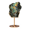 Labradoriet schijf gepolijst op standaard 13,6 x 10,5 x 1,6 cm | 587 gram Labradoriet schijf gepolijst op standaard 13,6 x 10,5 x 1,6 cm | 587 gram