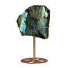 Labradoriet schijf gepolijst op standaard 12,3 x 18,5 x 1,6 cm | 970 gram Labradoriet schijf gepolijst op standaard 12,3 x 18,5 x 1,6 cm | 970 gram