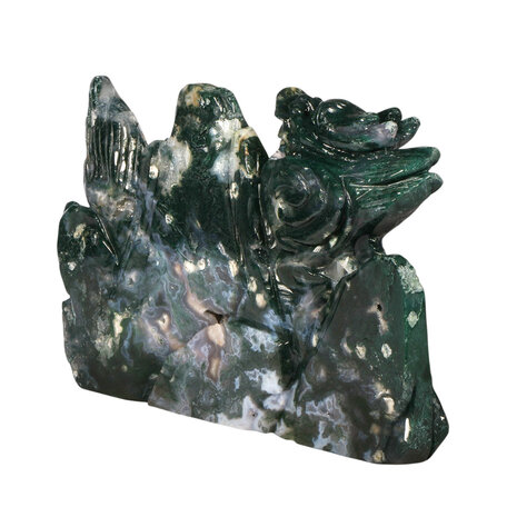 Mosagaat draak 22,5 x 14,8 x 3,6 cm | 1877 gram Mosagaat draak 22,5 x 14,8 x 3,6 cm | 1877 gram