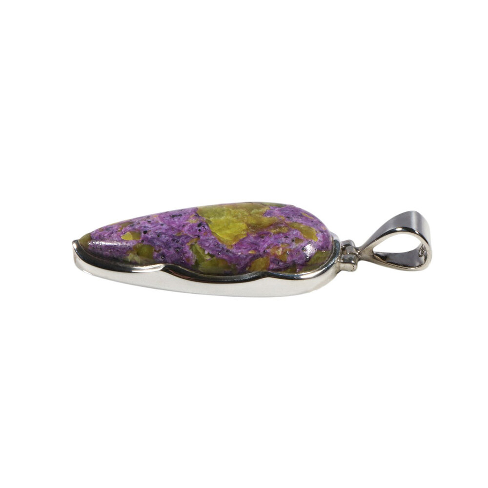 Zilveren hanger atlantisiet | druppel 3 x 1,4 cm Zilveren hanger atlantisiet | druppel 3 x 1,4 cm