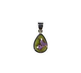 Zilveren hanger atlantisiet | druppel 1,4 x 1 cm Zilveren hanger atlantisiet | druppel 1,4 x 1 cm