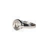 Zilveren ring bergkristal maat 17 1/2 | rond facet 0,9 cm Zilveren ring bergkristal maat 17 1/2 | rond facet 0,9 cm