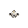 Zilveren ring bergkristal maat 17 | druppel facet 1,3 x 0,9 cm Zilveren ring bergkristal maat 17 | druppel facet 1,3 x 0,9 cm