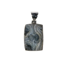 Zilveren hanger chalcedoonroosje | rechthoek 2,4 x 1,7 cm Zilveren hanger chalcedoonroosje | rechthoek 2,4 x 1,7 cm