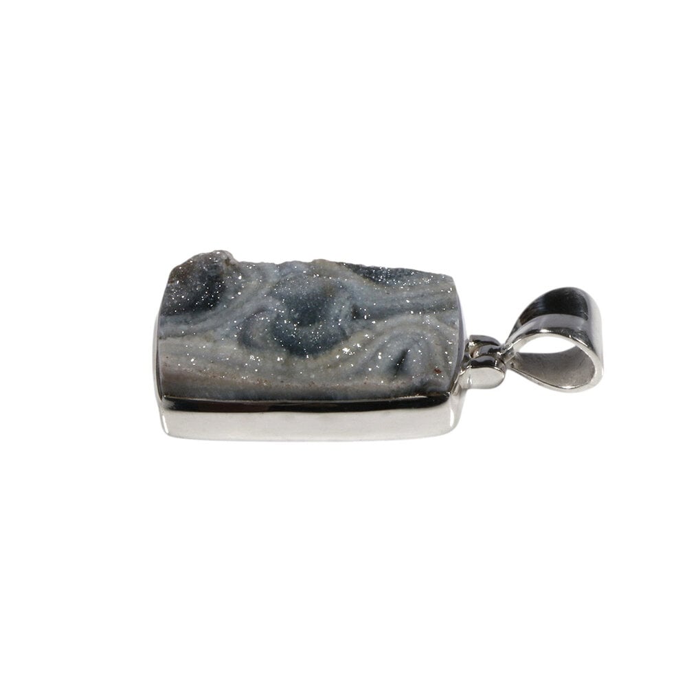 Zilveren hanger chalcedoonroosje | rechthoek 2,4 x 1,7 cm Zilveren hanger chalcedoonroosje | rechthoek 2,4 x 1,7 cm