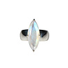 Zilveren ring maansteen (regenboog) maat 17 | markies facet (gezet) 2 x 0,8 cm Zilveren ring maansteen (regenboog) maat 17 | markies facet (gezet) 2 x 0,8 cm